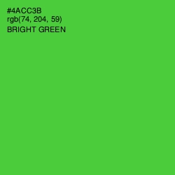 #4ACC3B - Bright Green Color Image