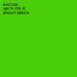 #4ACD06 - Bright Green Color Image