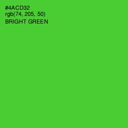 #4ACD32 - Bright Green Color Image