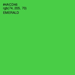 #4ACD46 - Emerald Color Image