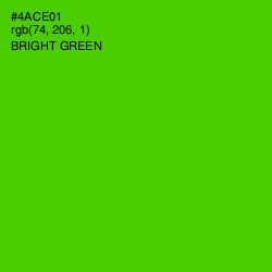 #4ACE01 - Bright Green Color Image