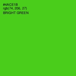 #4ACE1B - Bright Green Color Image