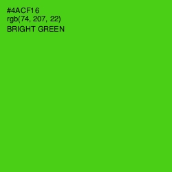 #4ACF16 - Bright Green Color Image