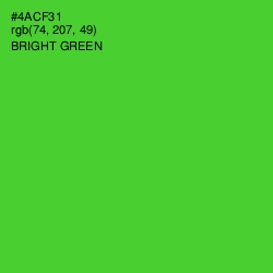 #4ACF31 - Bright Green Color Image