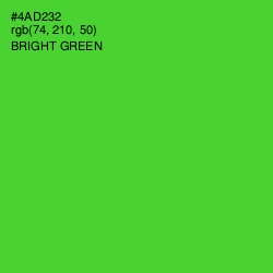 #4AD232 - Bright Green Color Image