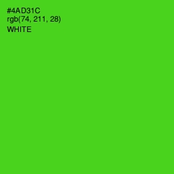 #4AD31C - Bright Green Color Image