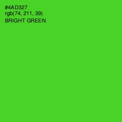 #4AD327 - Bright Green Color Image