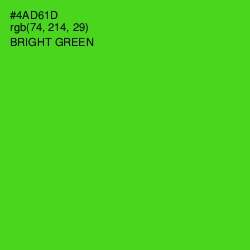 #4AD61D - Bright Green Color Image