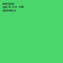 #4AD66C - Emerald Color Image