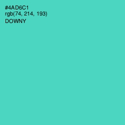 #4AD6C1 - Downy Color Image