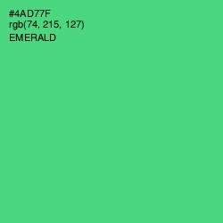 #4AD77F - Emerald Color Image