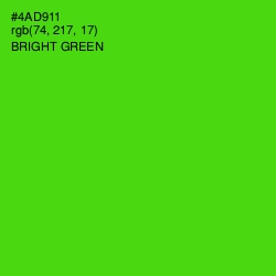 #4AD911 - Bright Green Color Image