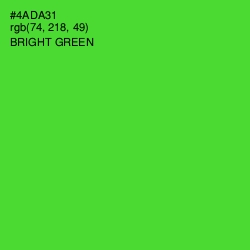 #4ADA31 - Bright Green Color Image