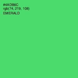 #4ADB6C - Emerald Color Image