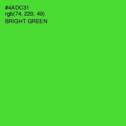 #4ADC31 - Bright Green Color Image