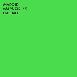 #4ADC4D - Emerald Color Image