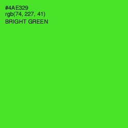 #4AE329 - Bright Green Color Image