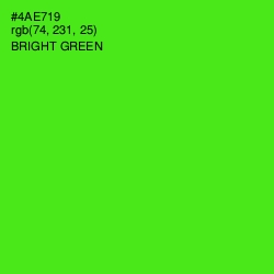 #4AE719 - Bright Green Color Image