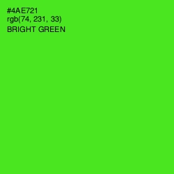 #4AE721 - Bright Green Color Image