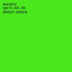 #4AE81D - Bright Green Color Image