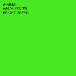 #4AE821 - Bright Green Color Image