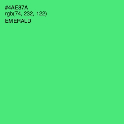 #4AE87A - Emerald Color Image