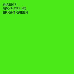 #4AE917 - Bright Green Color Image