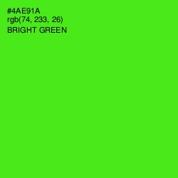 #4AE91A - Bright Green Color Image