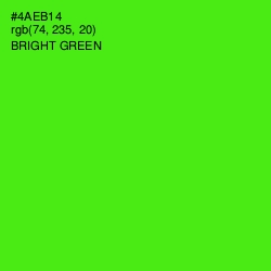 #4AEB14 - Bright Green Color Image