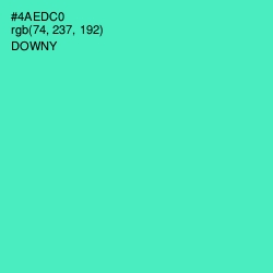 #4AEDC0 - Downy Color Image