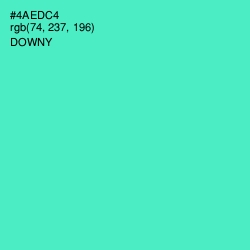 #4AEDC4 - Downy Color Image