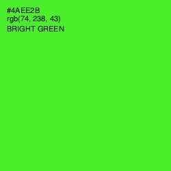 #4AEE2B - Bright Green Color Image