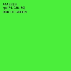 #4AEE3B - Bright Green Color Image