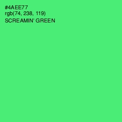 #4AEE77 - Screamin' Green Color Image