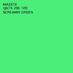 #4AEE78 - Screamin' Green Color Image