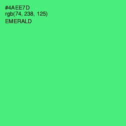 #4AEE7D - Emerald Color Image