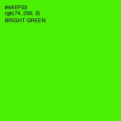 #4AEF03 - Bright Green Color Image