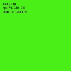 #4AEF18 - Bright Green Color Image