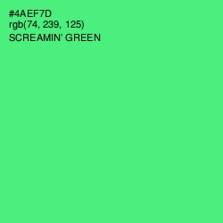 #4AEF7D - Screamin' Green Color Image