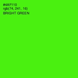 #4AF110 - Bright Green Color Image