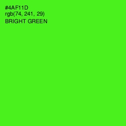 #4AF11D - Bright Green Color Image