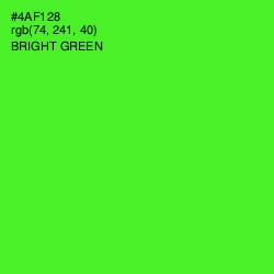 #4AF128 - Bright Green Color Image