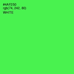 #4AF250 - Screamin' Green Color Image