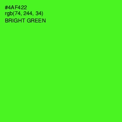 #4AF422 - Bright Green Color Image