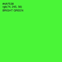 #4AF538 - Bright Green Color Image