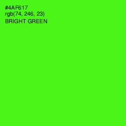 #4AF617 - Bright Green Color Image
