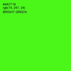 #4AF718 - Bright Green Color Image