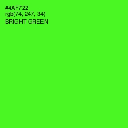 #4AF722 - Bright Green Color Image