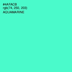 #4AFACB - Aquamarine Color Image