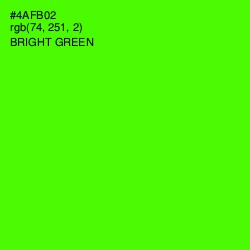 #4AFB02 - Bright Green Color Image